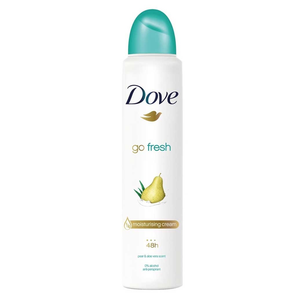8710908559204 اسپری دئودورانت زنانه داو Go Fresh رایحه گلابی و آلوئهورا حجم 250 میل - تصویر 1