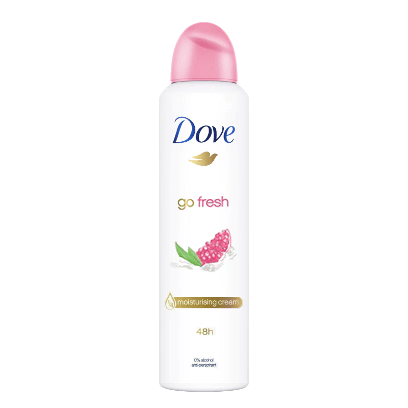 8711600786257-1 اسپری دئودورانت داو Dove زنانه مدل Go Fresh رایحه انار و برگ لیمو حجم 250 میل - تصویر 1