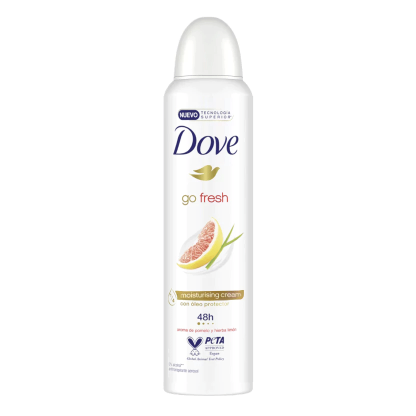8886467062735 اسپری دئودورانت زنانه داو Go Fresh رایحه گریپ فروت و علف لیمو حجم 250 میل - تصویر 1