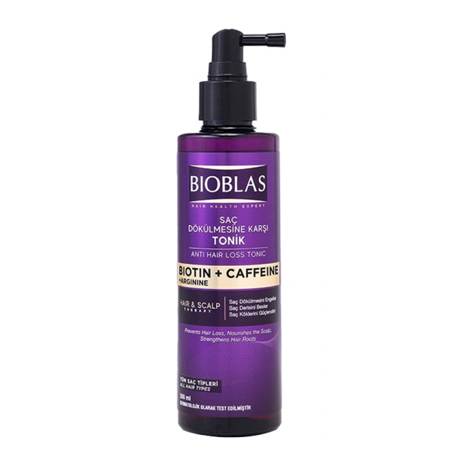 bioblas-sac-dokulmesine-karsi-biotin-ve-kafein-iceren-tonik-masokala.com_ تونیک ضد ریزش بیوبلاس Bioblas حاوی بیوتین و کافئین حجم 200 میل - تصویر 1