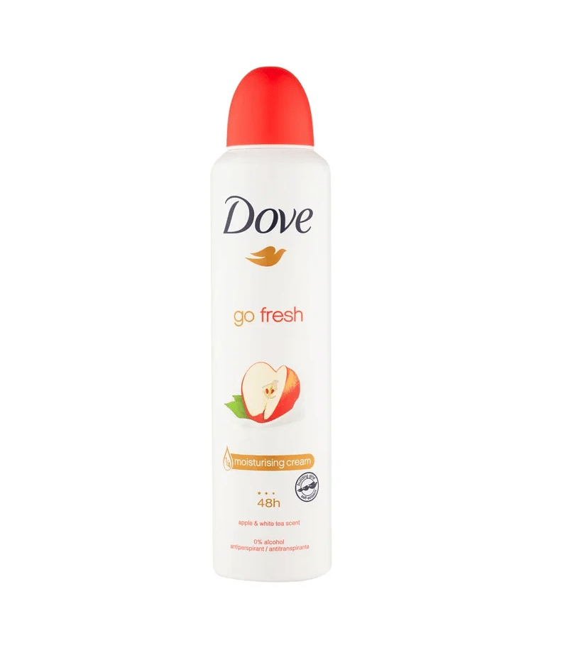 dove-apple-body-spray اسپری دئودورانت داو Dove زنانه مدل Go Fresh رایحه سیب حجم 250 میل - تصویر 1