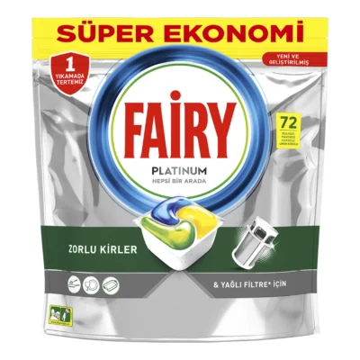 قرص ظرفشویی فیری Platinum بسته 72 عددی