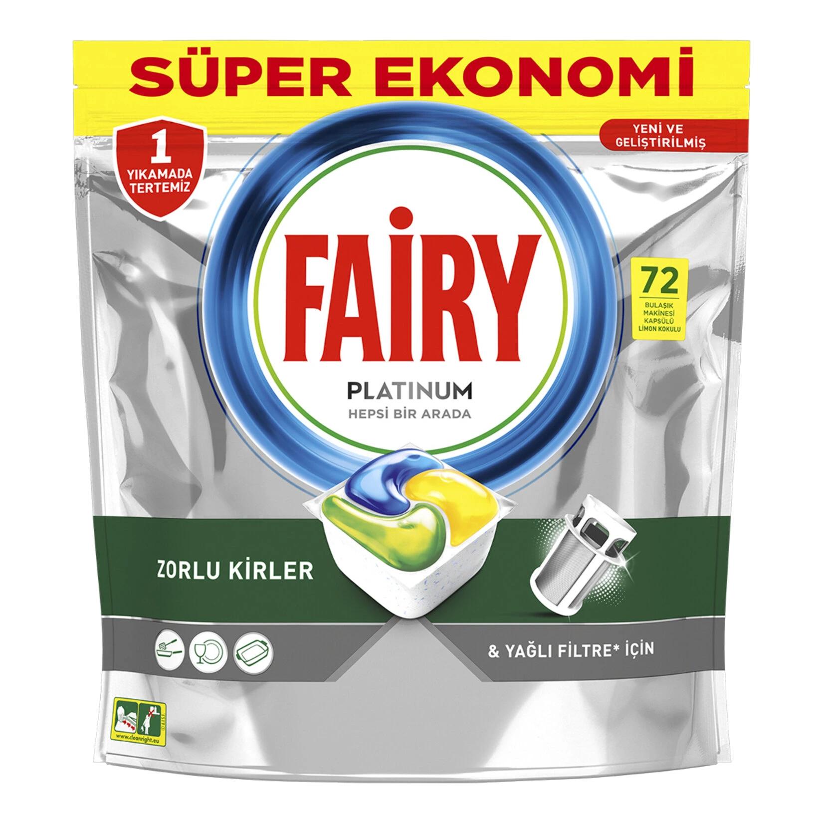 fairy-platinum-dishwasher-tablets-masokala-com-2 قرص ظرفشویی فیری Platinum بسته 72 عددی - تصویر 1
