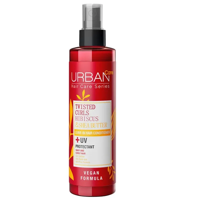 urban-care-twisted-curls-hibiscus-shea-butter-conditioner-spray-masokala.com_ اسپری دوفاز اوربن کر Urban Care موهای فر عصاره گل ختمی و شی باتر حجم 200 - تصویر 1