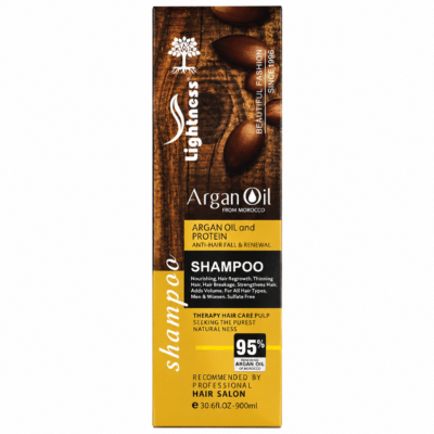 شامپو آرگان لایتنس Lightness Argan Oil & Protein حجم 900 میل