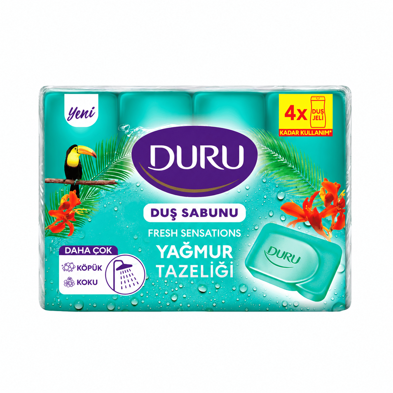 44726822-3c99-4b9a-b7fc-d3af1b6444a4 صابون حمام دورو DURU Fresh Sensations Extra مدل Yağmur Ormanı وزن 150 گرم - تصویر 1