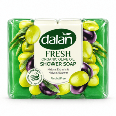صابون حمام دالان Dalan Fresh Organic Olive Oil حاوی روغن زیتون ارگانیک بسته 4 عددی