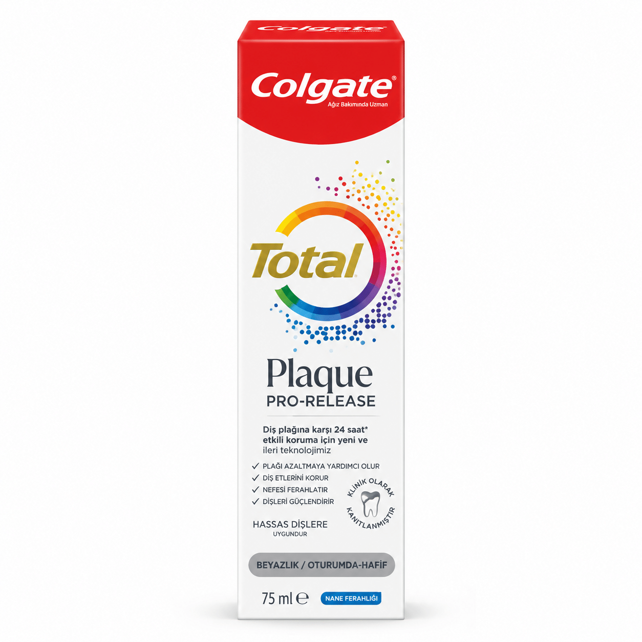 762ae0f2-164a-4049-8a12-5e5227067041 خمیر دندان کلگیت Colgate Total Plaque Pro-Release White حجم 75 میل - تصویر 1