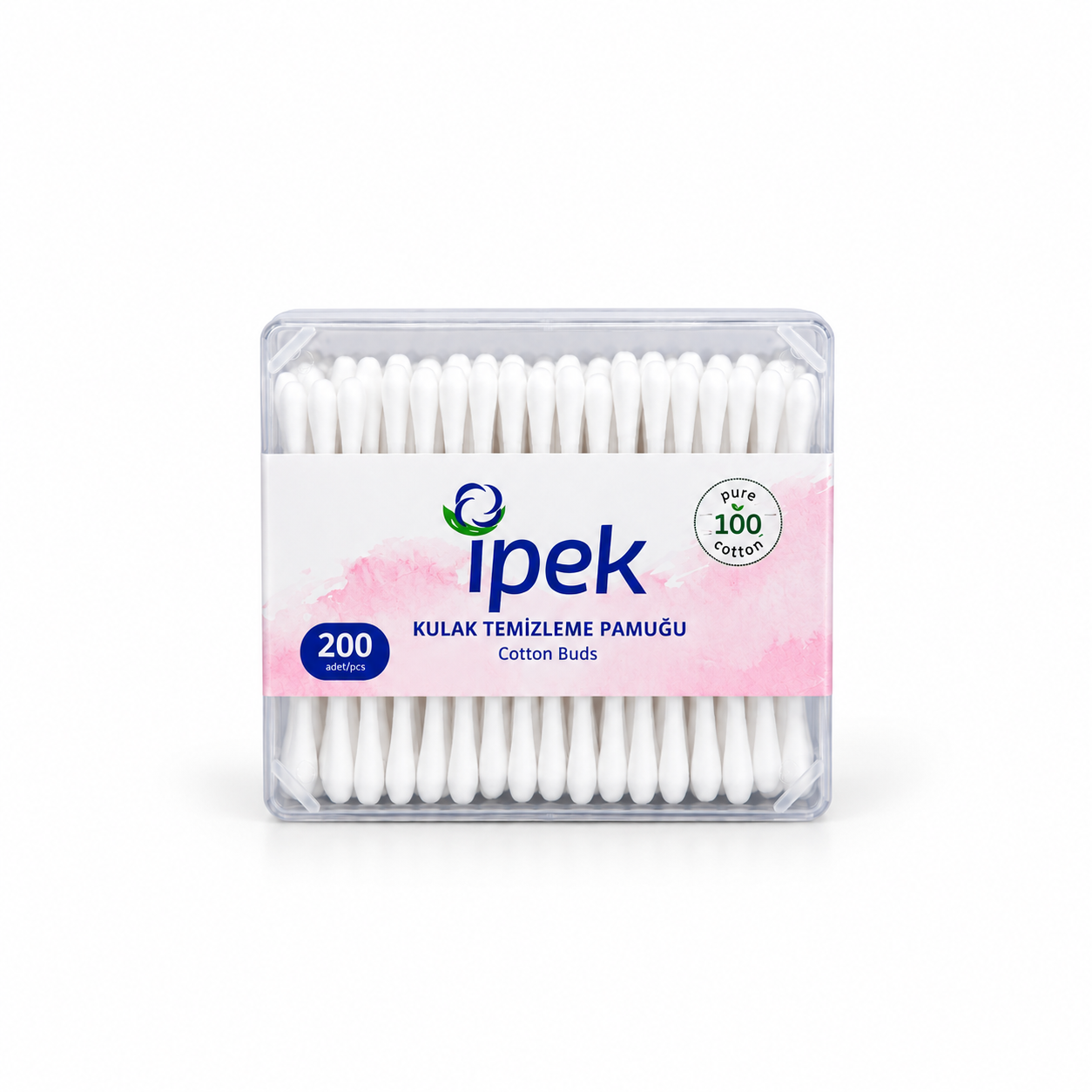 d64dabac-fa5b-4b9c-aa8c-0a8de3985dff گوش پاککن ایپک İpek Cotton Buds بسته 200 عددی - تصویر 1