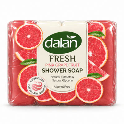 صابون حمام دالان Dalan Fresh Pink Grapefruit گریپ‌فروت صورتی بسته 4 عددی 150 گرمی