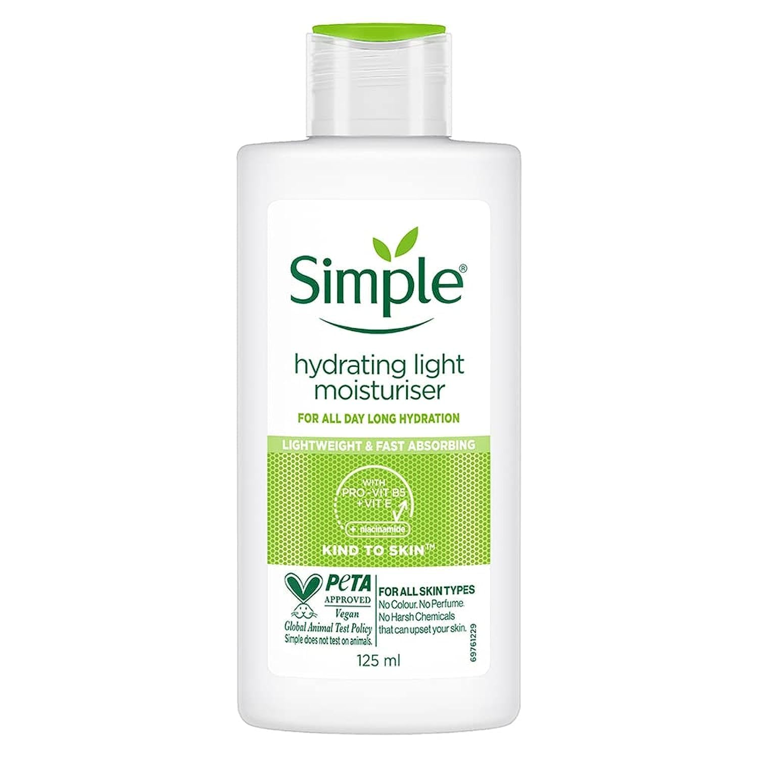 Version 1.0.0 آبرسان و مرطوبکننده لایت سیمپل Simple Kind to Skin Hydrating Light Moisturiser حجم 125 میل - تصویر 1