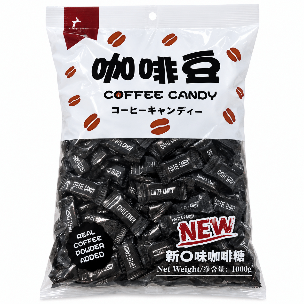 آبنبات قهوه تلخ Coffee Candy Black حاوی پودر قهوه واقعی وزن 1 کیلوگرم آبنبات قهوه تلخ Coffee Candy Black حاوی پودر قهوه واقعی وزن 1 کیلوگرم - تصویر 1