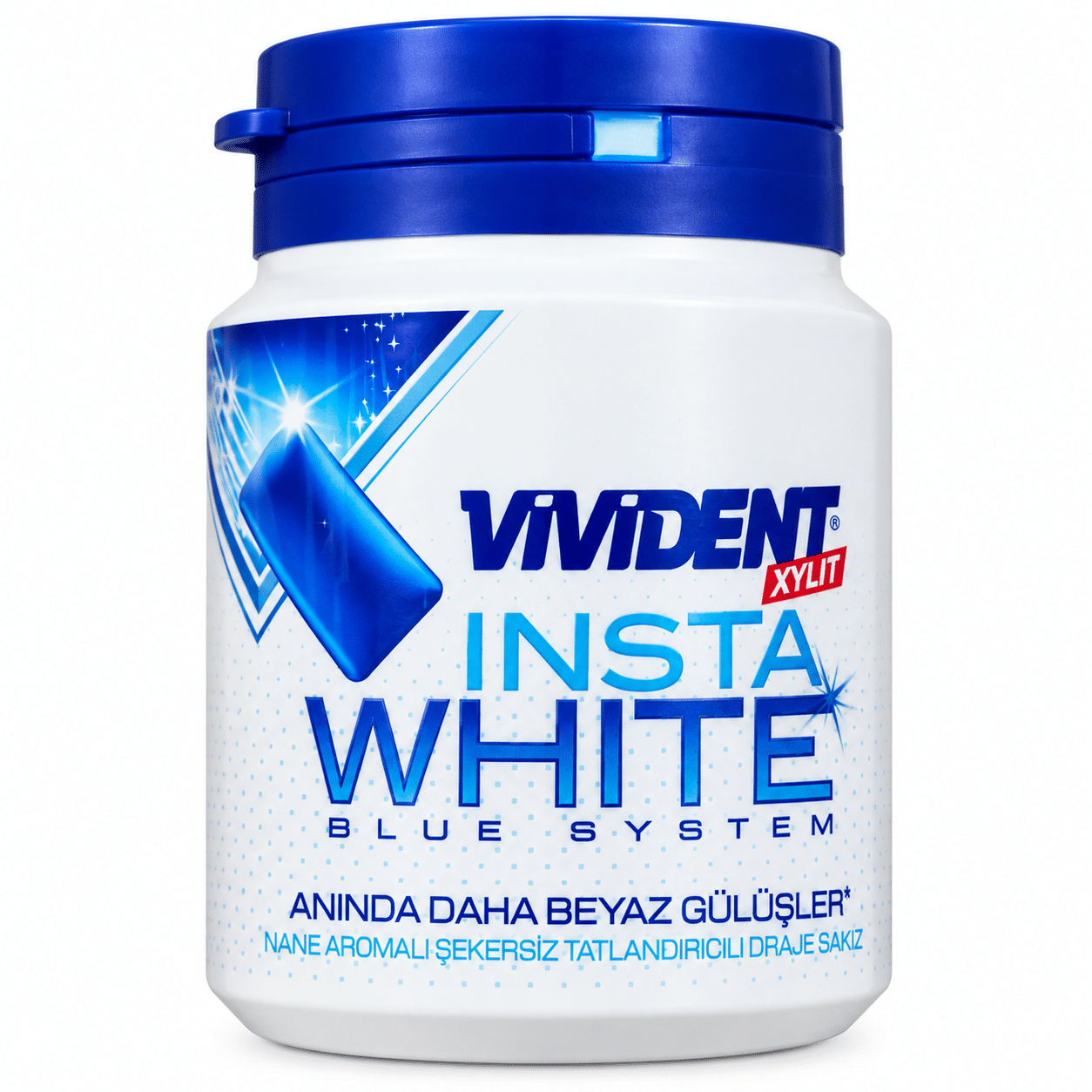 آدامس ویویدنت Vivident Insta White Blue System بدون شکر با طعم نعناع آدامس ویویدنت Vivident Insta White Blue System بدون شکر با طعم نعناع - تصویر 1