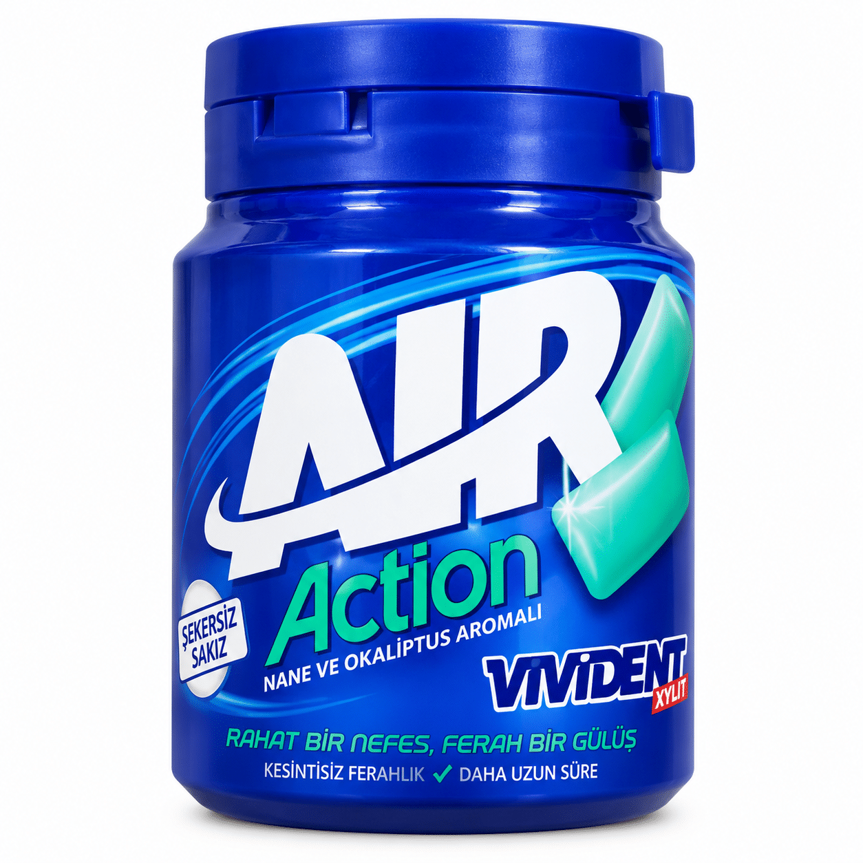آدامس ویویدنت Vivident Xylit Air Action بدون شکر با طعم نعناع و اکالیپتوس وزن 67 گرم آدامس ویویدنت Vivident Xylit Air Action بدون شکر با طعم نعناع و اکالیپتوس وزن 67 گرم - تصویر 1