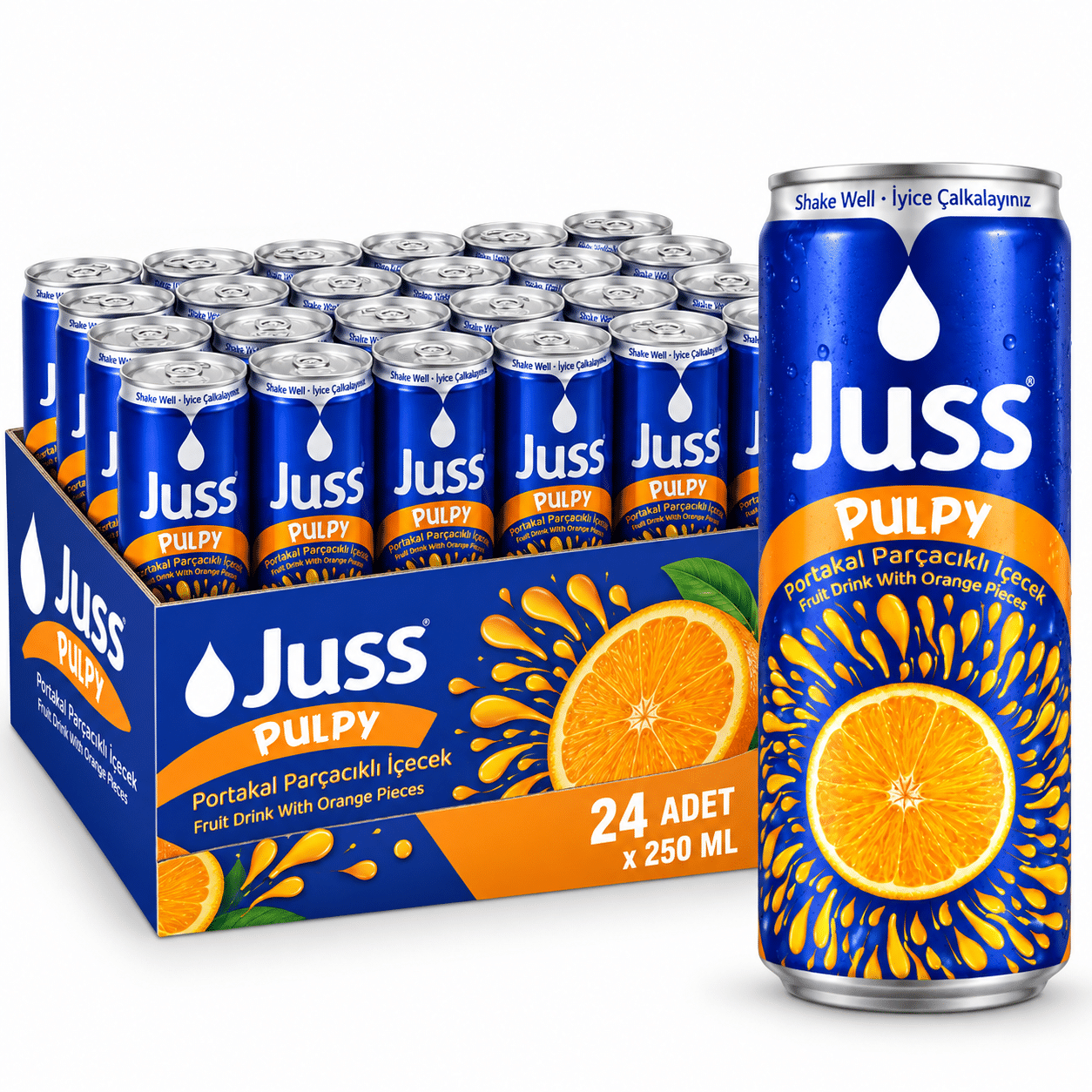 باکس ۲۴ عددی نوشیدنی پالپی پرتقال Juss Pulpy باکس ۲۴ عددی نوشیدنی پالپی پرتقال Juss Pulpy - تصویر 1