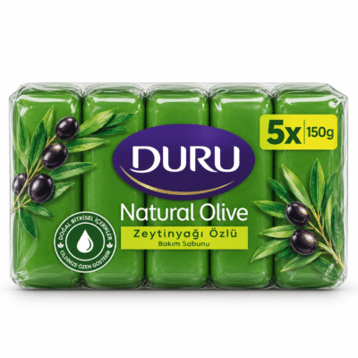 صابون دورو Duru Natural Olive حاوی عصاره زیتون بسته 5 عددی وزن 350 گرم
