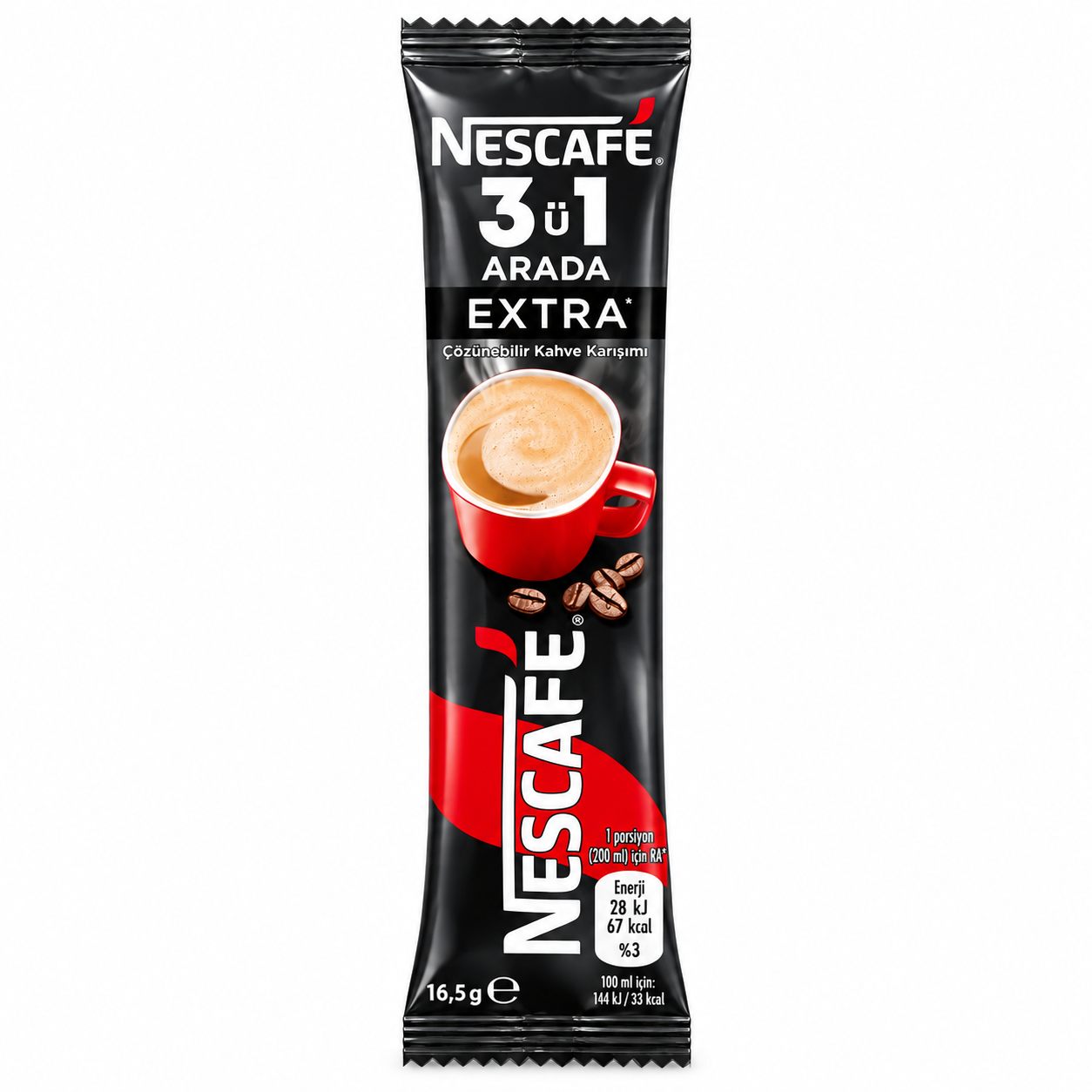 قهوه فوری نسکافه Nescafé 3ü1 Arada Extra سه در یک وزن 16.5 گرم قهوه فوری نسکافه Nescafé 3ü1 Arada Extra سه در یک وزن 16.5 گرم - تصویر 1
