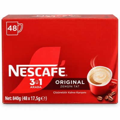 قهوه فوری نسکافه Nescafé 3ü1 Arada Original بسته 48 عددی وزن 840 گرم