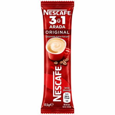 قهوه فوری نسکافه Nescafé 3ü1 Arada Original سه در یک وزن 17.5 گرم