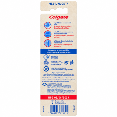 مسواک دوقلو کلگیت Colgate Zig Zag مدل Medium بسته 1+1 - تصویر 2