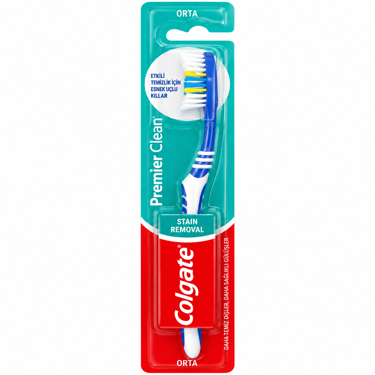 مسواک کلگیت Colgate Premier Clean مدل Stain Removal با برس متوسط مسواک کلگیت Colgate Premier Clean مدل Stain Removal با سختی متوسط - تصویر 1