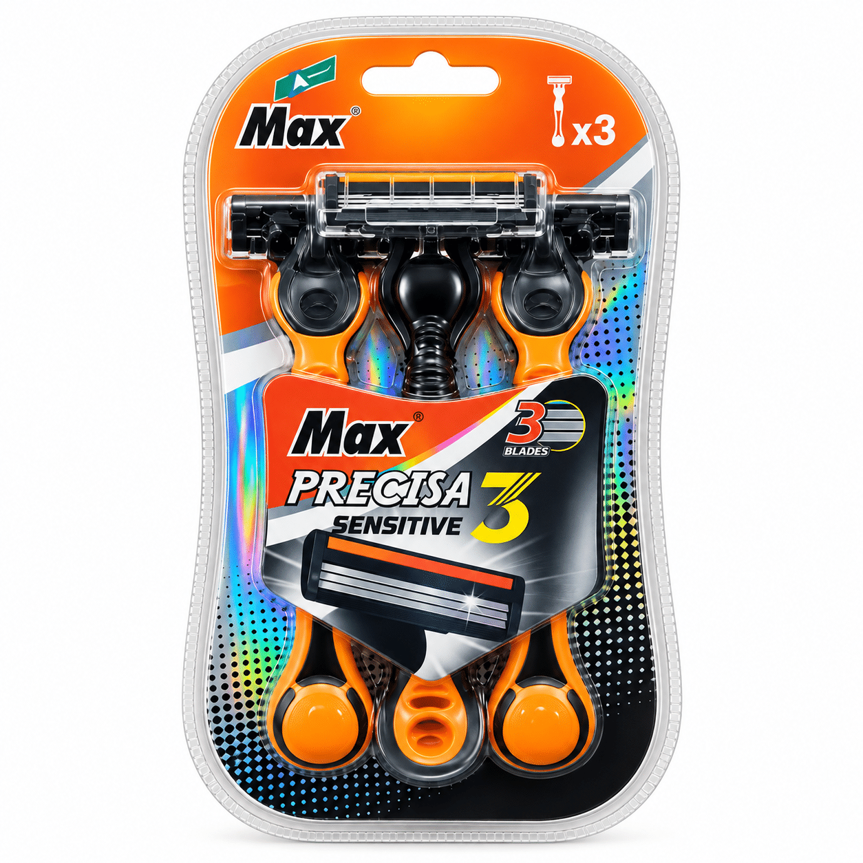 مکس پریشیا 3 تیغ ژیلت 3 تیغه مکس Max Precisa 3 Sensitive بسته 3 عددی - تصویر 1