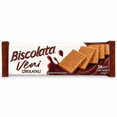 ویفر شکلاتی بیسکولاتا Biscolata Veni Çikolatalı وزن 110 گرم – 36 عددی