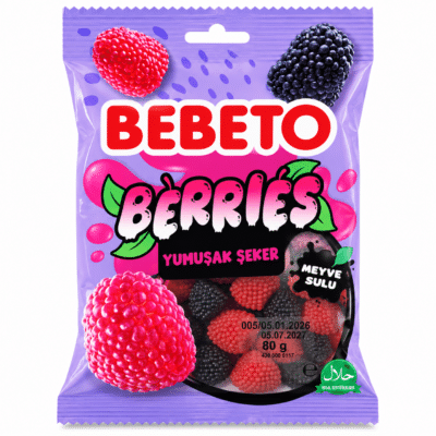 پاستیل ببتو Bebeto Berries مدل میوه‌های جنگلی وزن 80 گرم
