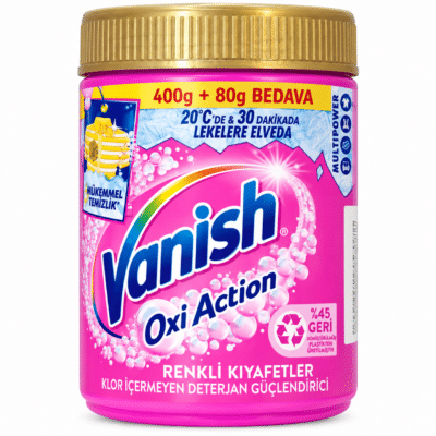 پودر لکه‌بر لباس‌های رنگی ونیش Vanish Oxi Action وزن 480 گرم