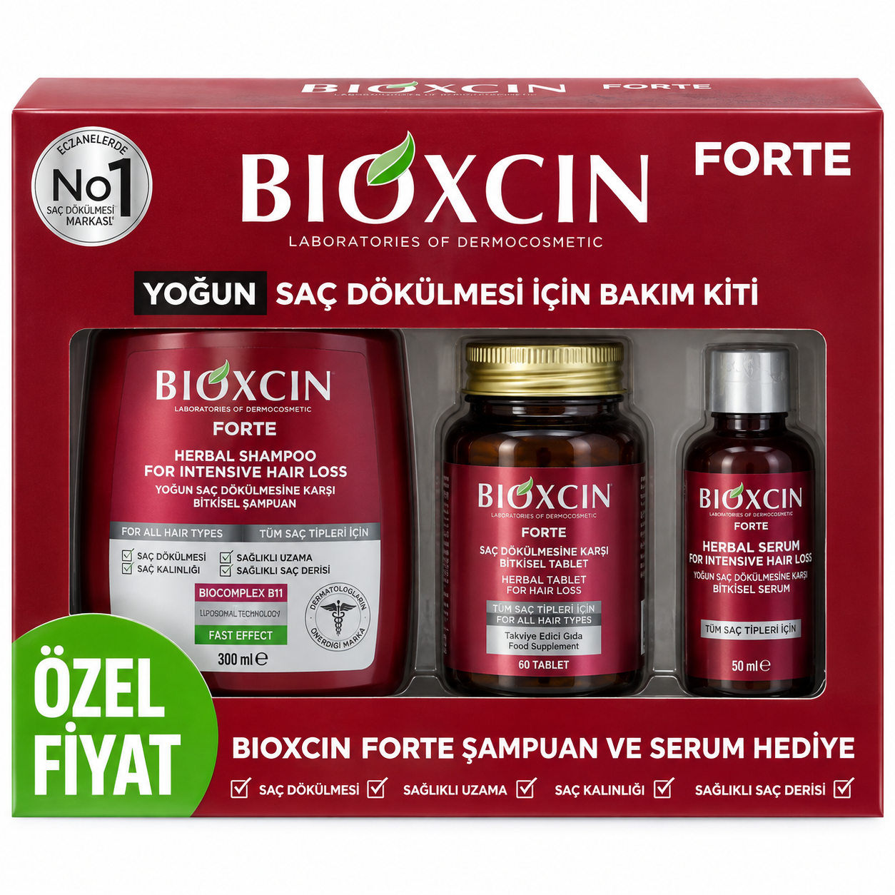 پک مراقبت ضد ریزش مو بیوکسین Bioxcin Forte شامل شامپو، سرم و Keratin Complex پک مراقبت ضد ریزش مو بیوکسین Bioxcin Forte شامل شامپو، سرم و Keratin Complex - تصویر 1