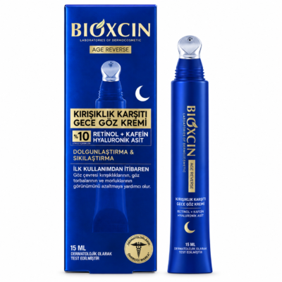 کرم دور چشم شب ضد چروک بیوکسین Bioxcin Age Reverse حجم 15 میلی‌لیتر