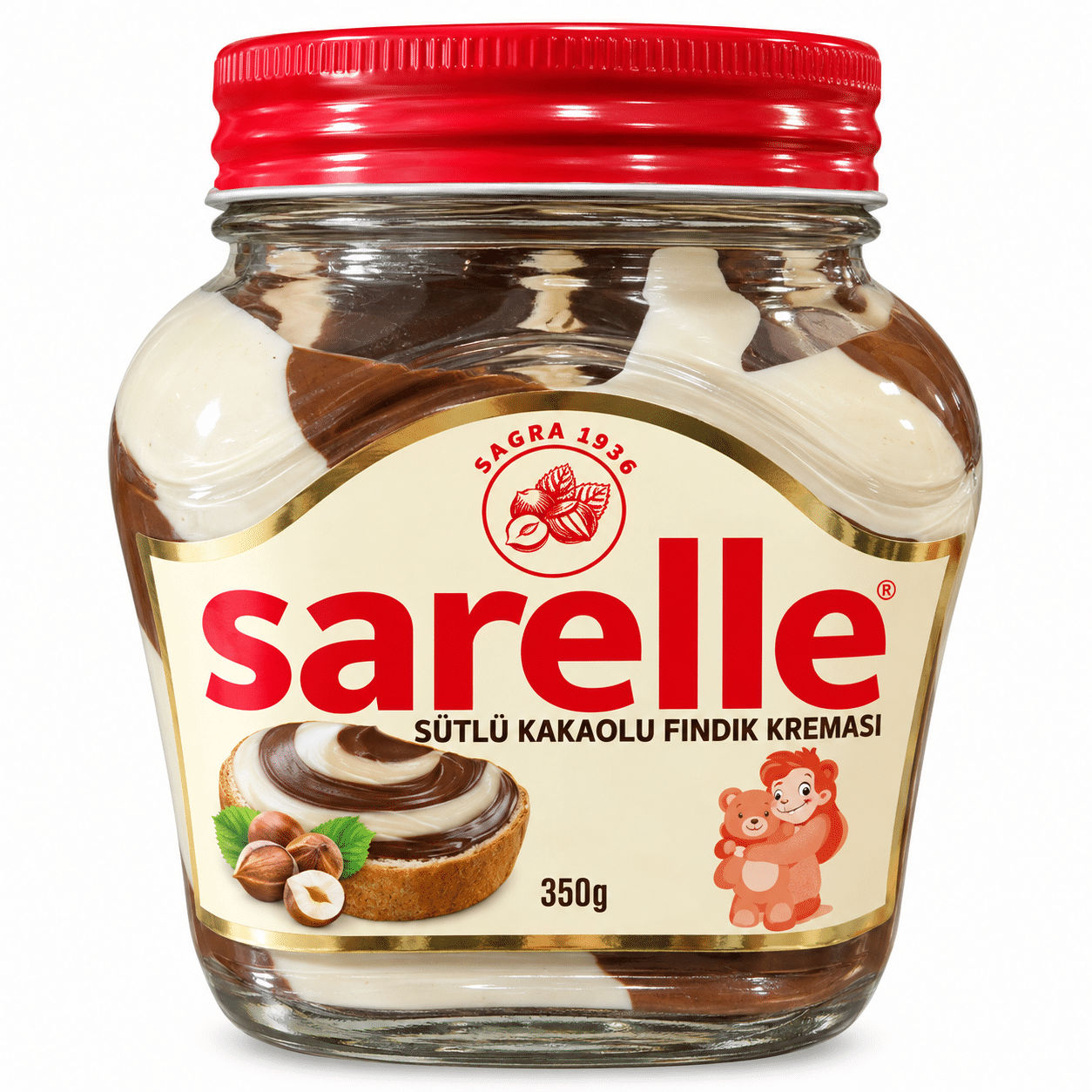 کرم فندق شیری و کاکائویی سارله Sarelle Duo حجم 350 گرم کرم فندق شیری و کاکائویی سارله Sarelle Duo حجم 350 گرم - تصویر 1